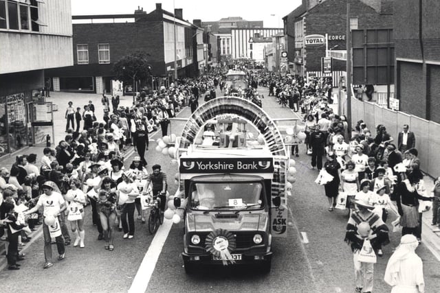 The Mayor's parade at Peel St, Barnsley, July 11, 1981
