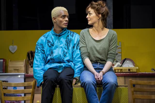 Layton Williams (Jamie New) and Amy Ellen Richardson (Margaret) in Everybody's Talking About Jamie, which is at the Lyceum Theatre, Sheffield