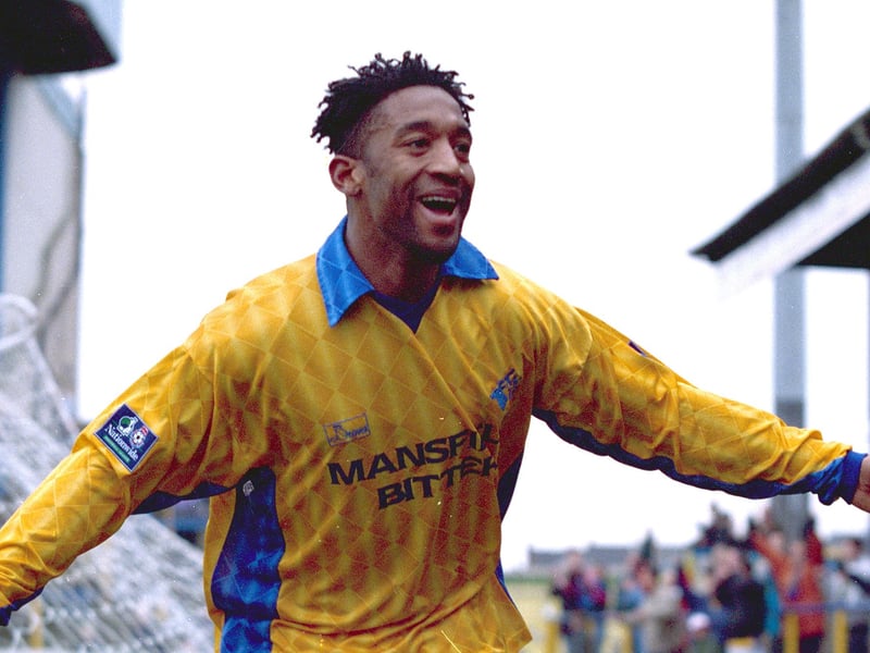 Defender Warren Hackett celebrates a rare goal against Cardiff City.