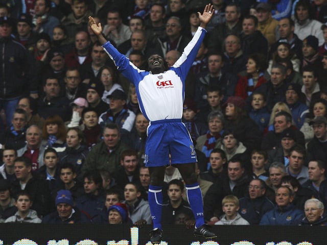 The Fratton veteran scored both of Pompey’s goals before half-time. Primus played 217 times during his nine year spell on the south-coast. Since his retirement in 2009, he has always been involved in club activities especially with Pompey in the Community and now is an ambassador for Pompey Women and, of course, is a committed Christian spending time involved with charities, in particular Faith & Football. (Photo by Ryan Pierse/Getty Images)