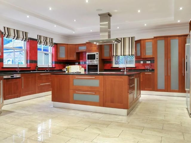 Whether it be for entertaining or enjoying family breakfast, this stylish dining kitchen is at the heart of the home. There is a wealth of base and wall units, plenty of worktop space and a central island that houses a double-width oven and six-point electric induction hob with extractor over.