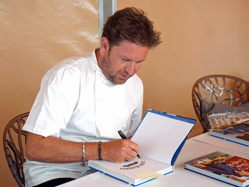James Martin at the book signing tent.