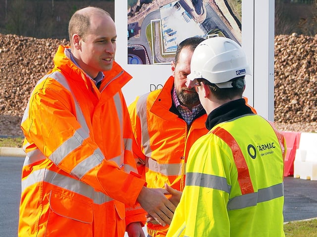 The Duke of Cambridge visits Tarmac's national skills and safety park to officially open the centre.