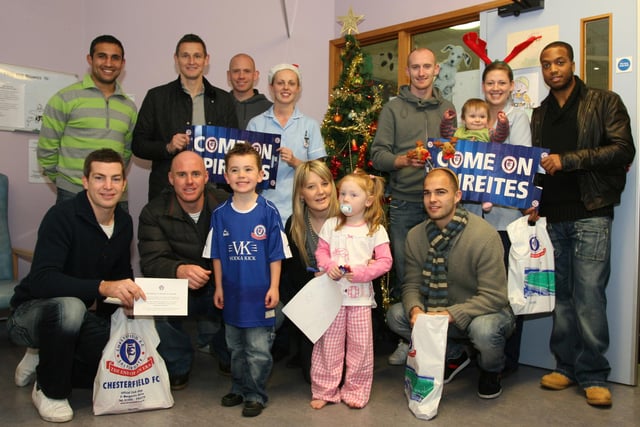 Christmas came early for young patients in the Nightingale Ward at Chesterfield Royal Hospital when Spireites players made their annual Christmas visit in 2009.