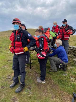 Mountain rescue teams aided the woman after she was butted by a cow in the Peak District (picture: Edale Mountain Rescue Team)