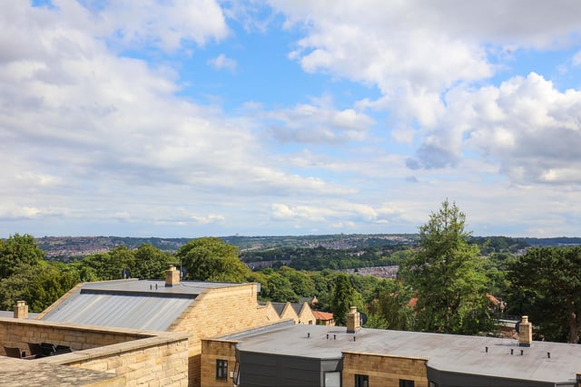 Here's the rooftop view from another direction, looking out over Sheffield's suburbs to the hills beyond.