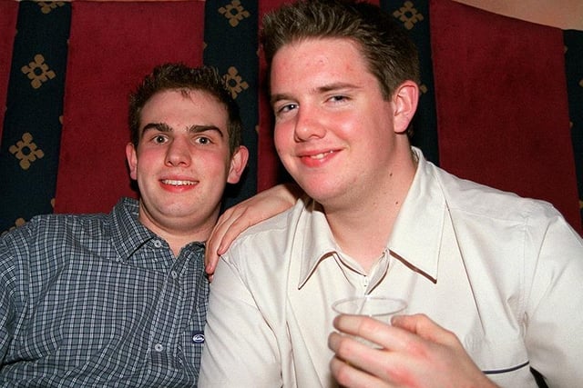 From left, Tim and James at Kingdom Night Club in Sheffield city centre, March 2003
Picture Jon Enoch, Sheffield Newspapers