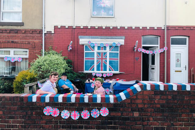 Residents mark the anniversary of VE Day on Manor Road, Askern