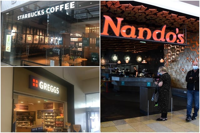 Some food outlets in the shopping centre including Nando's, Starbucks and Greggs are already open for takeaway
