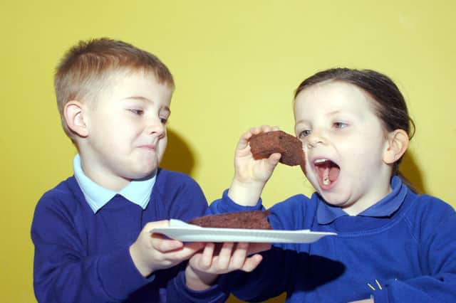 A 2008 reminder of the day when Witherwack Primary School pupils tried chocolate beetroot cake. But which was your favourite school meal?