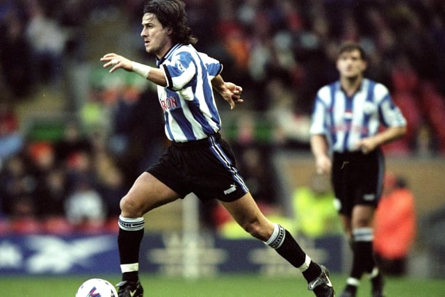 Ex-Sheffield Wednesday star Benito Carbone has revealed he feels at home in the Steel City, and has branded ex-teammate Paulo Di Canio as the "strongest" footballer he's ever played alongside. (Sport Witness). (Credit: Clive Brunskill /Allsport/Getty Images)