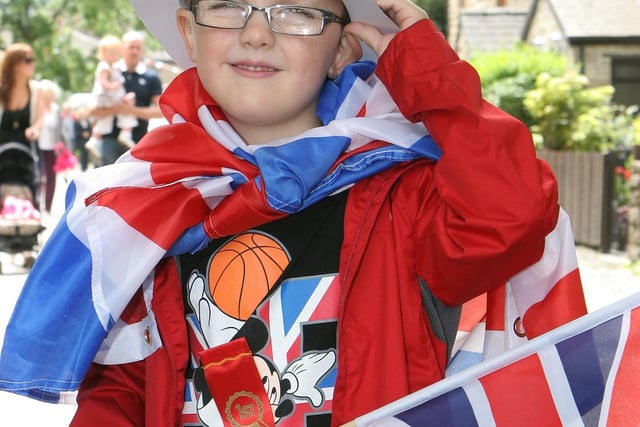 Whaley Bridge Carnival, Ben Brown in a patriotic outfit won first place in his fancy dress class.