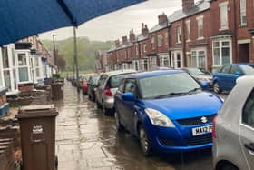 Rain pours in Sheffield in May, which has seen double the amount of average rainfall already.