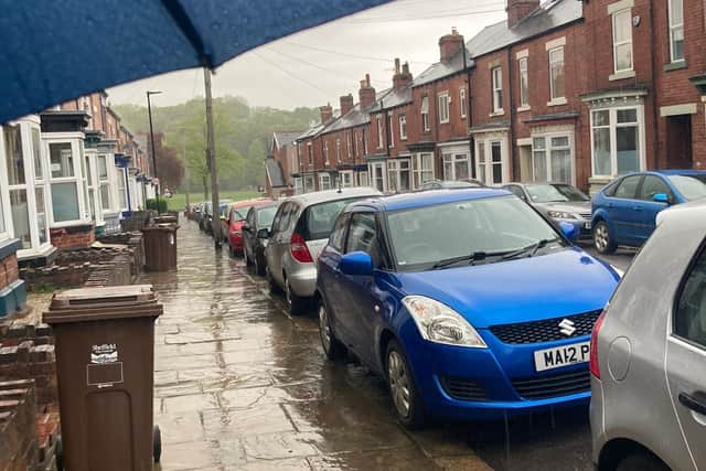 Rain pours in Sheffield in May, which has seen double the amount of average rainfall already.