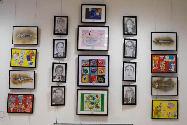 Some of the artwork displayed at The Circle