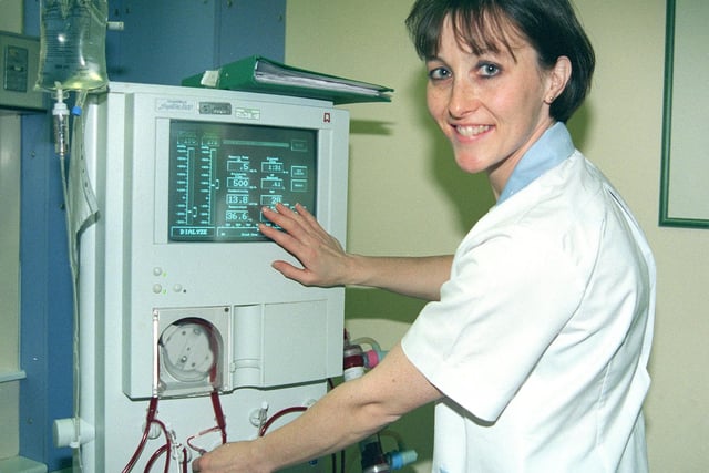 Tracey Sylvester, a nurse  at the Renal Unit, pictured in 1999