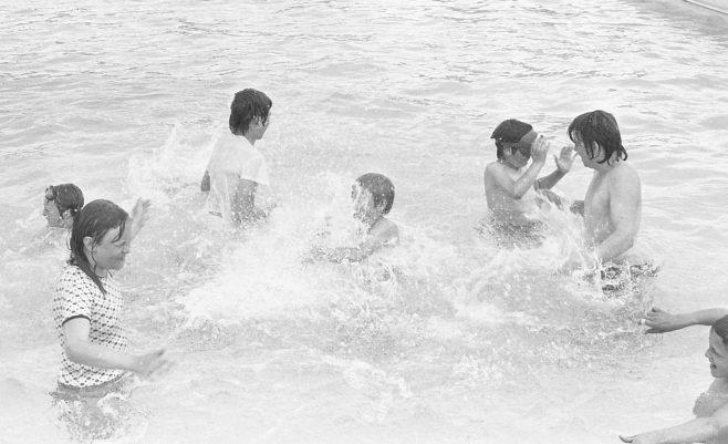 Splashing around in the early eighties - can you spot any familiar faces?