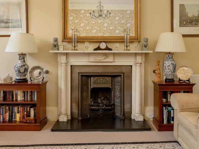 Period fireplace.
