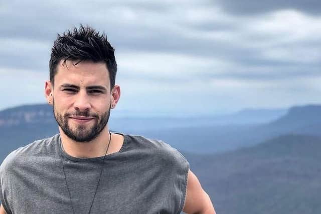 Andrew Brady was jailed for four months for a campaign of harassment against news presenter Dan Wootton that began one year after Caroline Flack's death. Photo: Instagram/itsandrewbrady