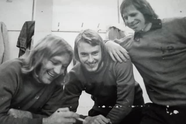 Steve Cammack (centre) with Tony Currie and Ted Hemsley