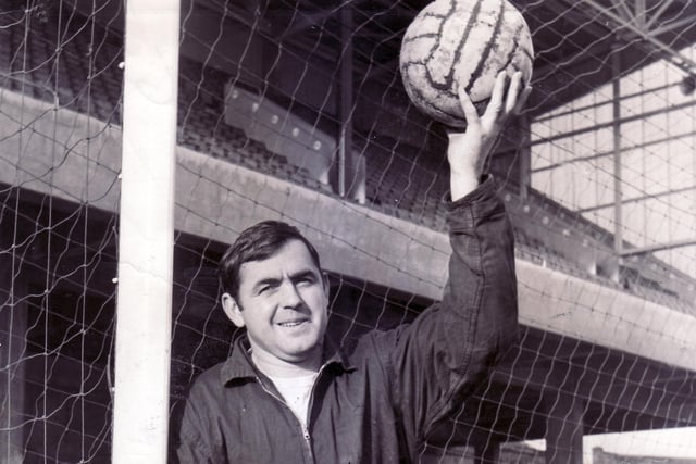 Another photo of United great, goalkeeper Alan Hodgkinson, pictured in 1967.