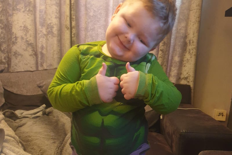 Leanne Cooper sent us this adorable photo of Leo Johnson, four, dressed as Hulk.