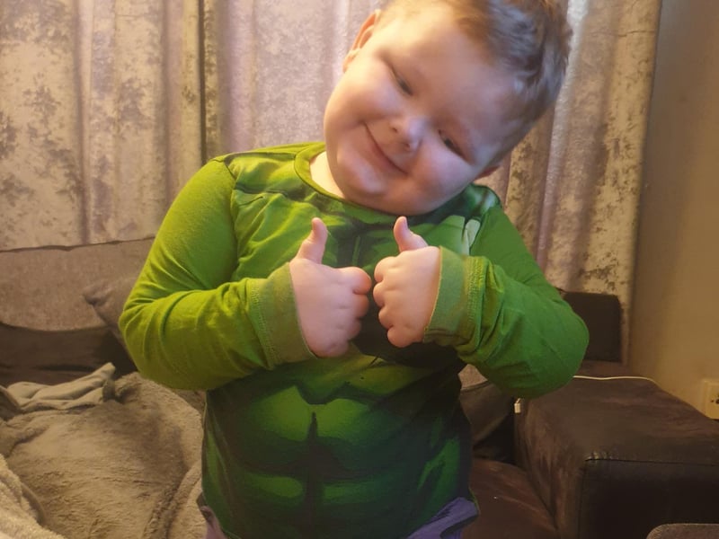 Leanne Cooper sent us this adorable photo of Leo Johnson, four, dressed as Hulk.