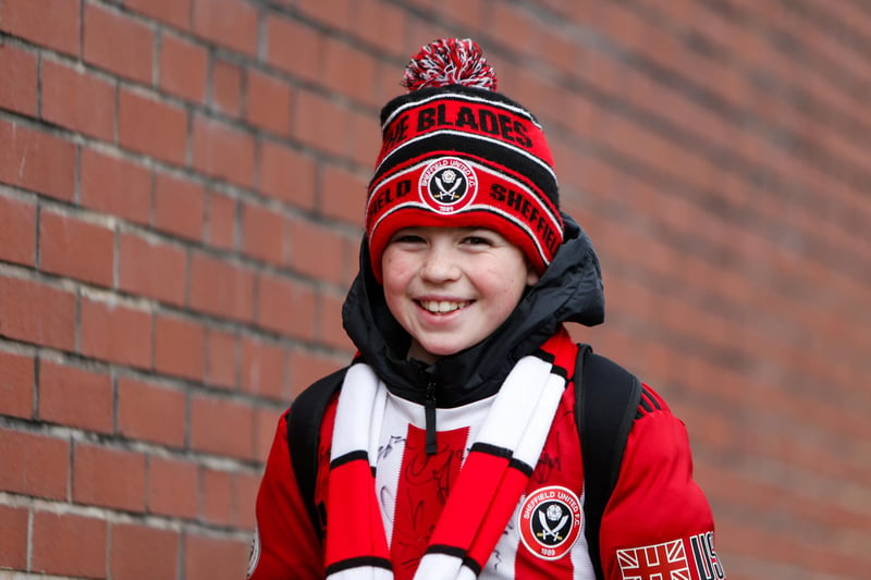 A young Unitedite before the game with Norwich City at the Lane in March 2020 - the final match before football was suspended due to the coronavirus pandemic.