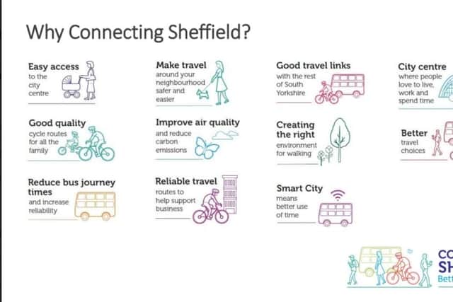 Connecting Sheffield is a long-term approach that aims to transform the transport infrastructure that people use to get around the city as part of their everyday lives. Picture by Sheffield City Council.