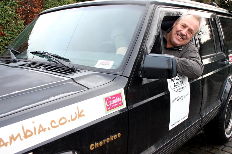 Dave Keeley of Dronfield tackles the Gumball Rally to Gambia in 2007.