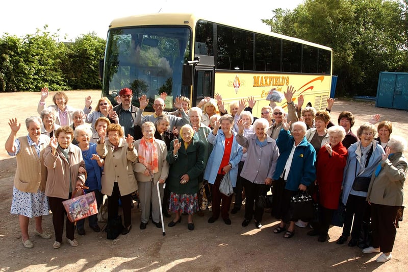 Residents from the Littledale area setting off for their annual summer holiday in May 2007, on a trip arranged by the Tenants and Residents Association.