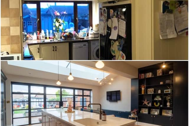 The Middletons' kitchen, before and after the renovation and extension
