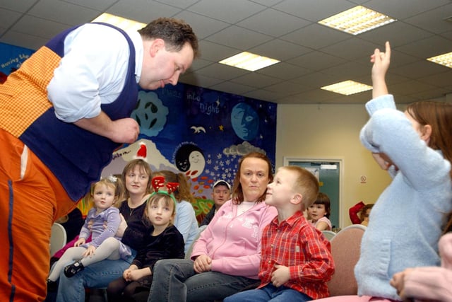 Children's entertainer Mr Windbags went down a storm at the Central Library Christmas party in Hartlepool in 2005.