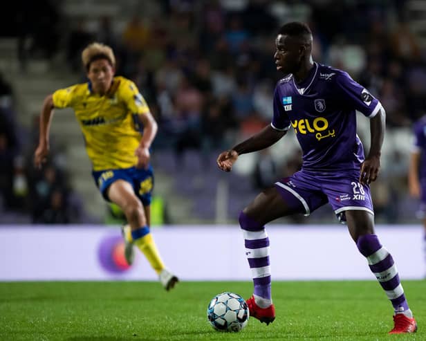 Beerschot's Ismaila Cheikh Coulibaly pictured in action during a soccer match between Beerschot VA and STVV Sint-Truidense VV: KRISTOF VAN ACCOM/BELGA MAG/AFP via Getty Images