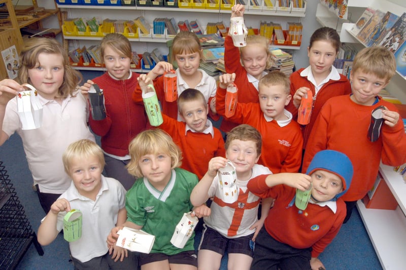 Youngsters pictured with their Christmas lanterns made at the Farmilo School Breakfast Club