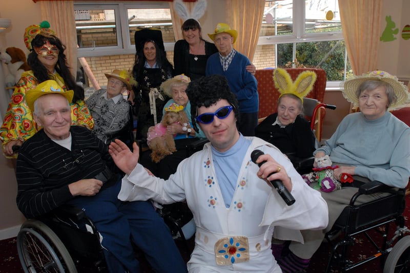 A big hit in 2010. That's this tribute to Elvis at the Windsor Nursing Home's Easter party.