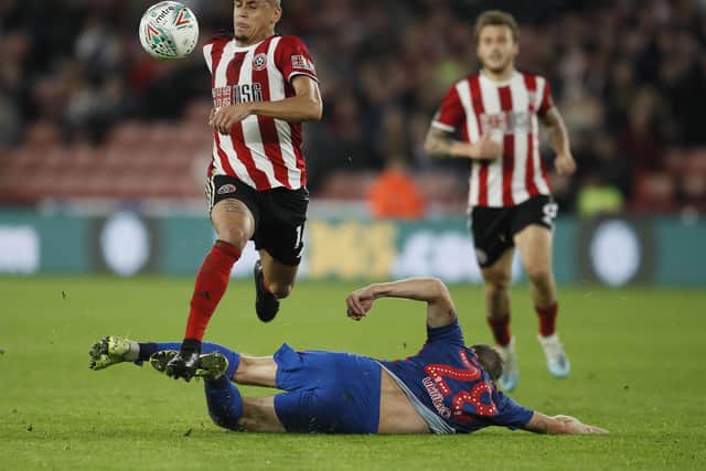Ravel Morrison during a rare outing for Sheffield United: Simon Bellis/Sportimage