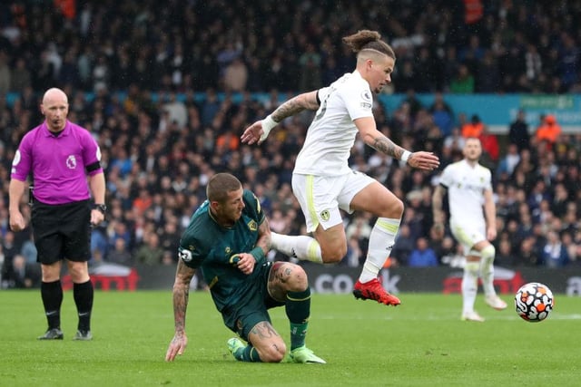 Chelsea and Manchester United may turn their attention from Declan Rice to Leeds United star Kalvin Phillips. (Telegraph)

(Photo by Jan Kruger/Getty Images)