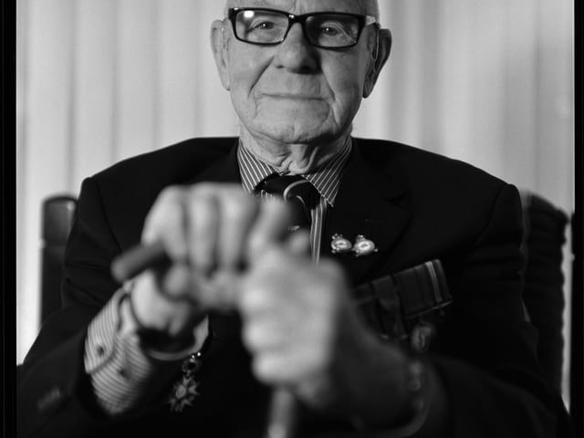World War 2 veteran Geoff Payne, 96 yrs old from Cumbernauld. Geoff flew as a tail gunner in Bomber Command from 1943.