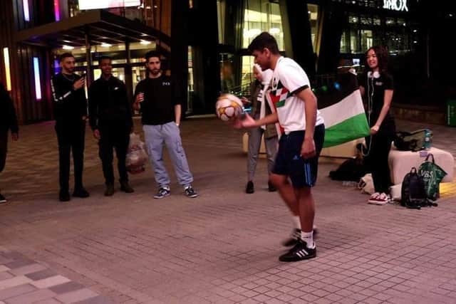 University of Sheffield student Haider Ali Bukhari, 21, completed 20,000 kick-ups, raising more than £3,000 for victims of the Israel-Palestine conflict