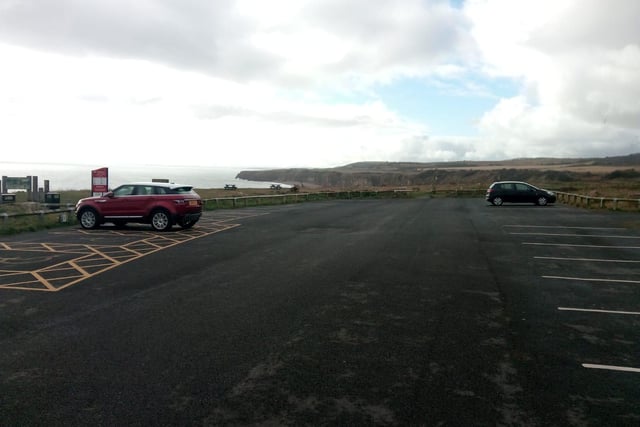 Just a few vehicles were parked up when we visited the usually-busy car park at Dawdon.