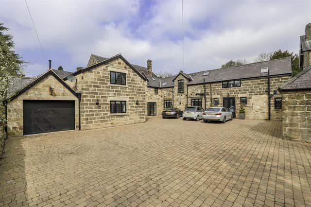 The five bedroom barn conversion is on Highstairs Lane, Stretton.