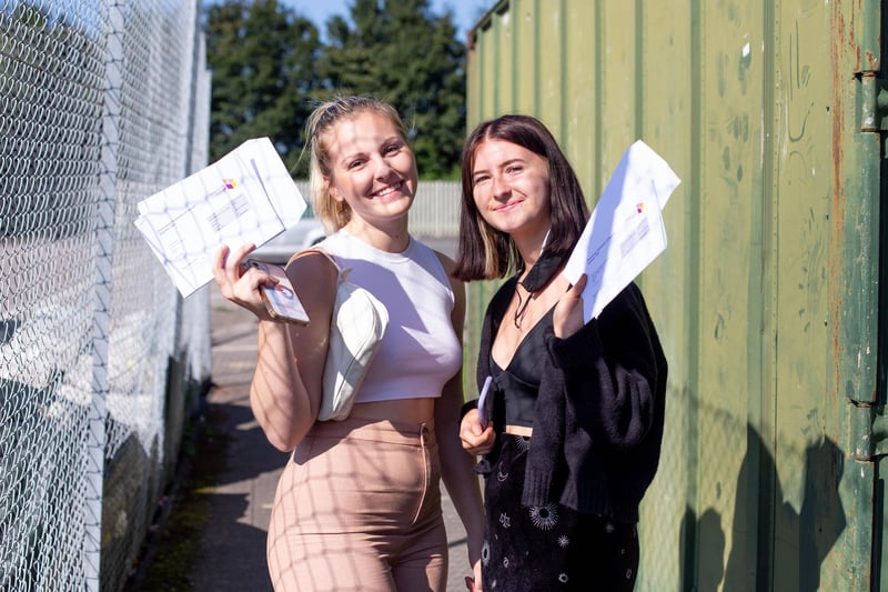 Lilah Mertens and Mia Cunningham pleased with their results. Picture: Habibur Rahman