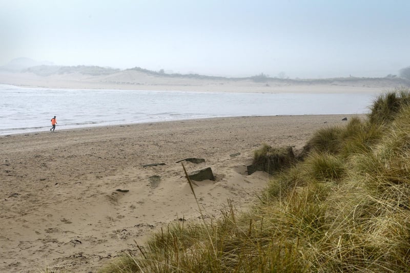 Alnmouth beach is ranked number 8.
A lovely sandy beach on the north side of the River Aln estuary with the pretty village a short walk away for refreshments and public toilets. Parking available next to the beach.