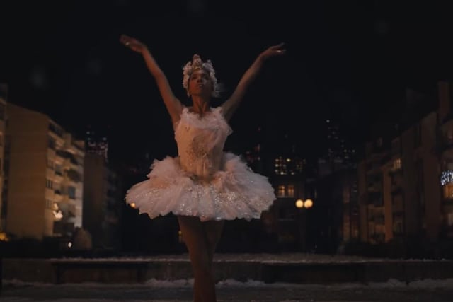 Amazon’s Christmas ad shows a young ballet dancer getting ready to perform in her school play, before the school closes due to coronavirus. The young girl is upset when the show gets cancelled, but her family and local community work together to make it possible for her to perform outside for everyone to enjoy from their windows (Photo: Amazon)