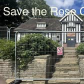 An image from the Save the Rose Garden Cafe campaign, which was set up after the popular attraction in Graves Park, Sheffield was closed because of structural concerns for the building