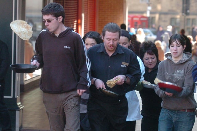The Orchard Square Pancake Race in 2006
