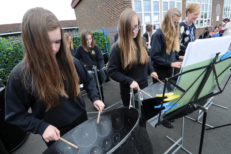 A fun day at Simonside Primary School in 2014. Were you pictured on the drums?