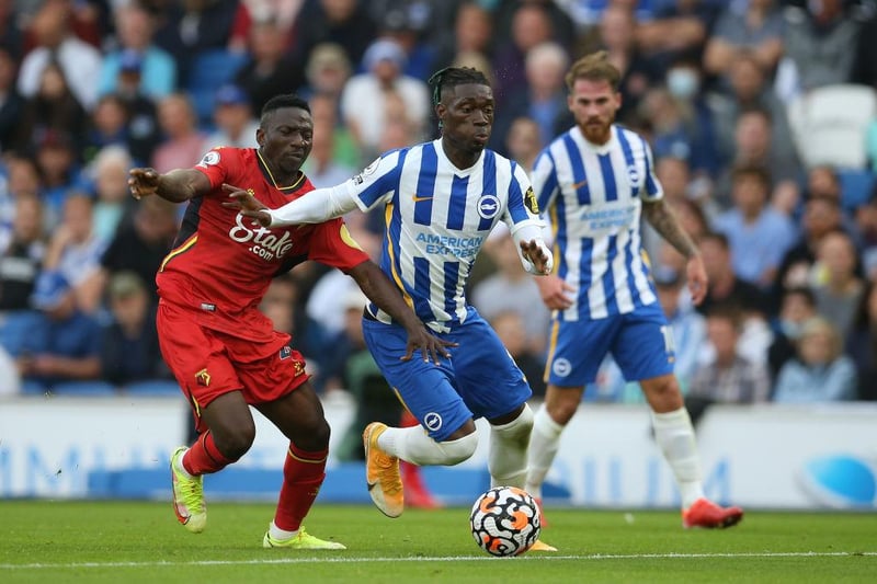 Brighton midfielder Yves Bissouma took to Instagram to heap praise on Cristiano Ronaldo, who is set to make a triumphant return to Old Trafford 12 years after he originally called time on his Manchester United career to move to Real Madrid. (Instagram)


 (Photo by Steve Bardens/Getty Images)
