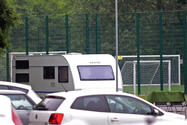 Travellers set up an illegal camp in the car park of Thorncliffe Health & Leisure Centre in High Green in 2019 and were threatened with legal action. This is what to do if you see a traveller site on private or council owned land.